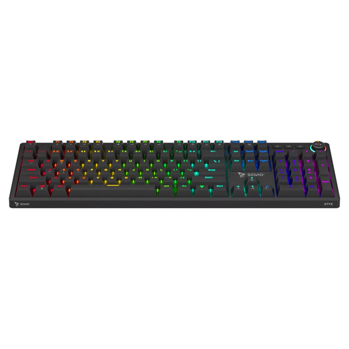 Savio Styx Outemu Red Teclado Juego Usb Qwerty Internacional De Ee.Uu. Negro