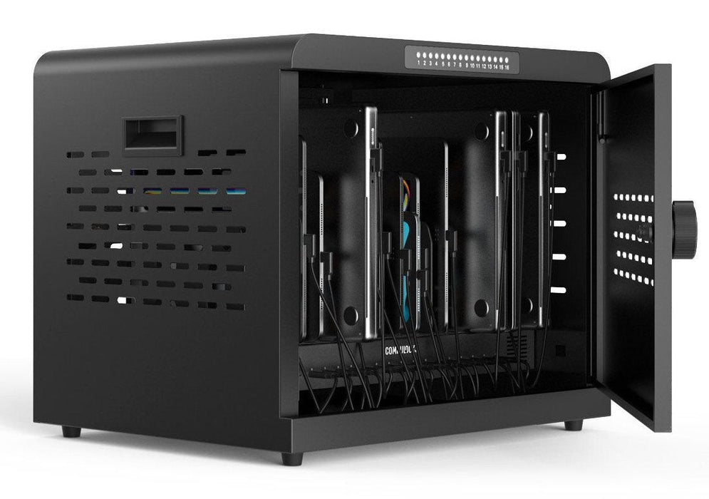Compulocks Cc1601b-Eu Organizador Para Estación De Carga Montaje En Pared Y Sobremesa Acero Negro