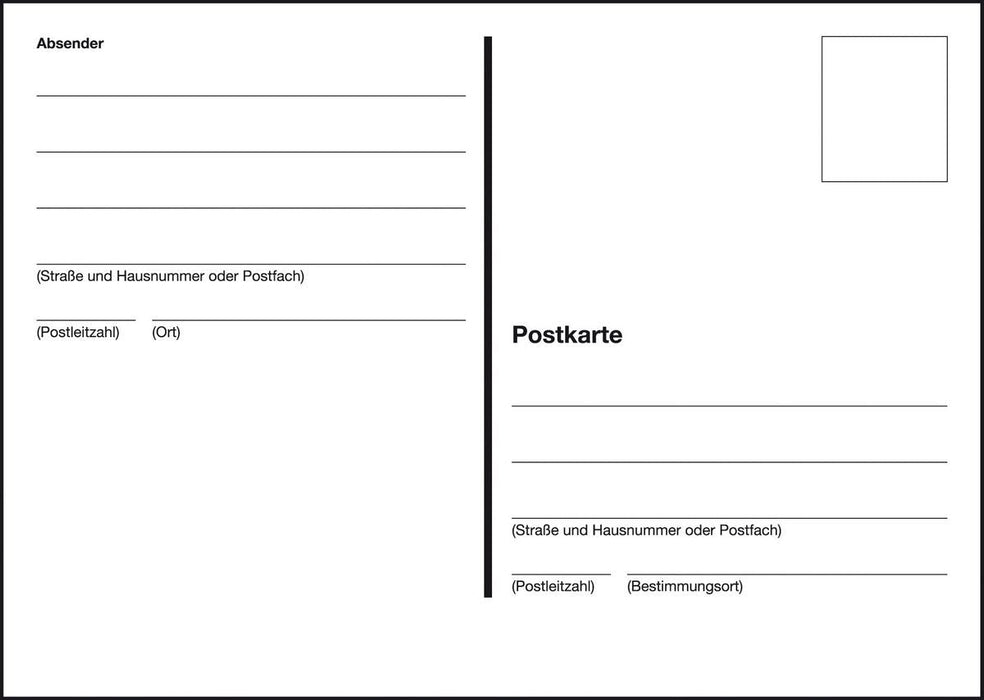 Sigel Postkarte Formularbuch Ph610 1 Ud. - A6