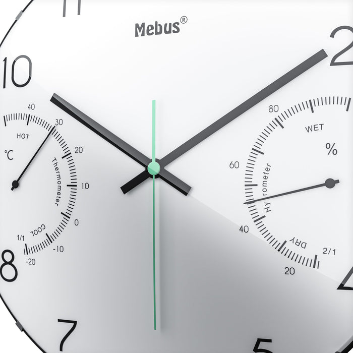 EAN 4007218161062 - Mebus 16106 Quarz-Wanduhr Reloj de cuarzo Alrededor Negro, Blanco imagen 2