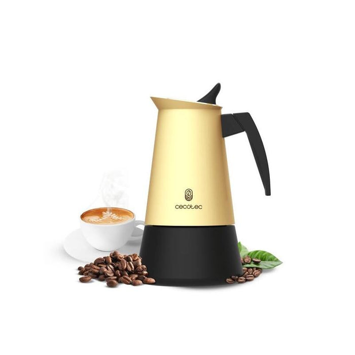 Cecotec Piccolina 400 Cafetera Italiana Para 4 Tazas - Acero Inoxidable - Apta Para Placas Electricas, Vitroceramicas Y