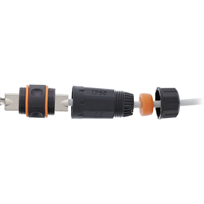 Conector Exterior Inline Cat.6a Resistente Al Agua Ip68