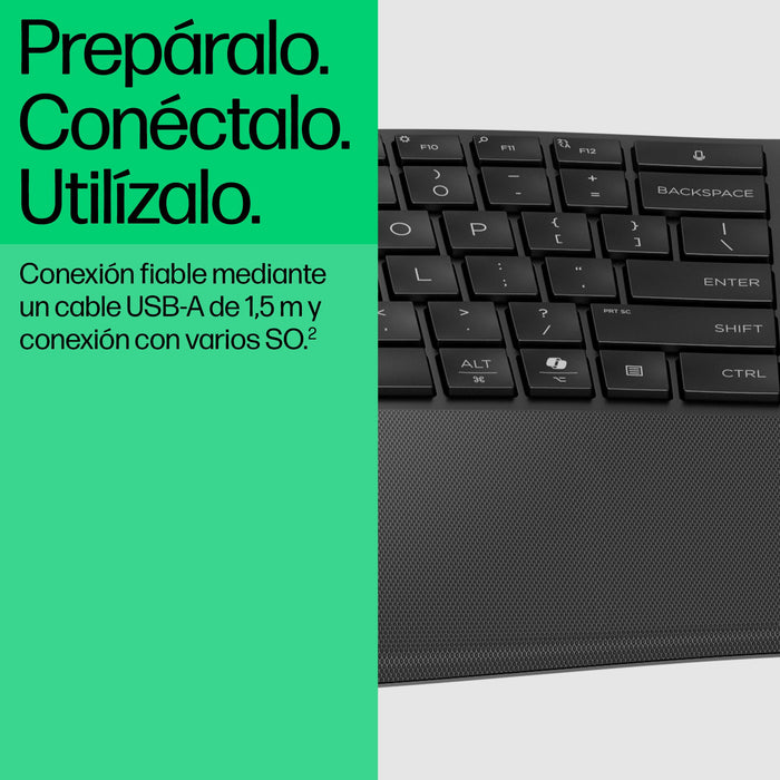 EAN 197498232430 - HP 480 Comfort Wired Keyboard teclado Hogar USB Negro imagen 5