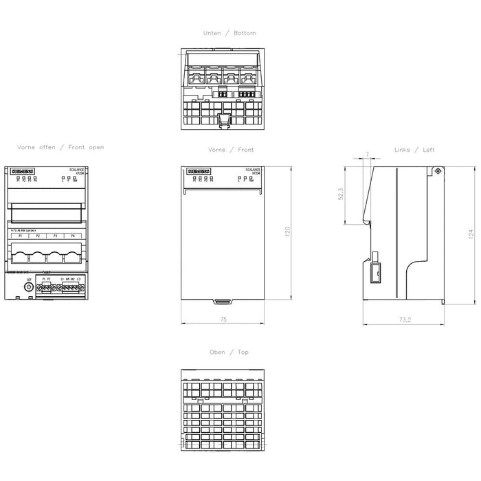 Siemens 6gk5204-0ba00-2af2 Red Switch 10 - Switch - 1 Gbps
