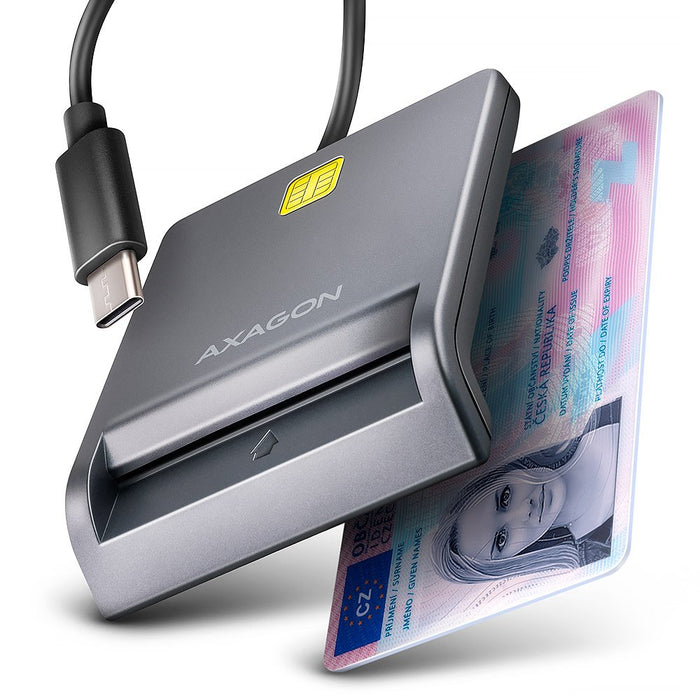 EAN 8595247908841 - Axagon CRE-SM3TC lector de tarjeta inteligente Interior USB USB Tipo C Gris imagen 1