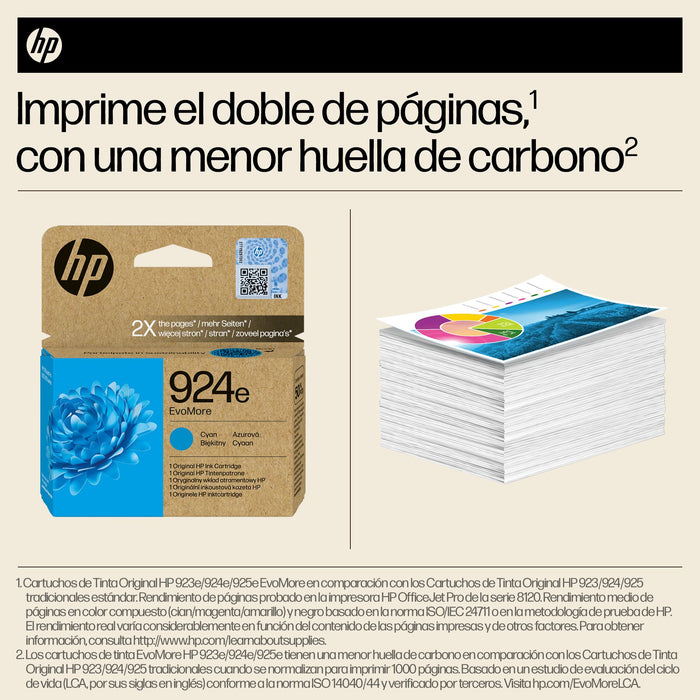 EAN 0199764687432 - HP 924e EvoMore Cyan Original Ink Cartridge cartucho de tinta 1 pieza(s) Alto rendimiento (XL) imagen 3