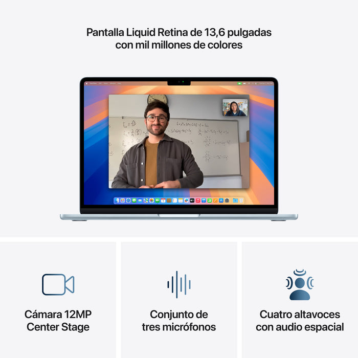 EAN 0195949890444 - Apple MacBook Air Apple M M4 Portátil 34,5 cm (13.6") 16 GB 256 GB SSD Wi-Fi 6E (802.11ax) macOS Sequoia  imagen 5