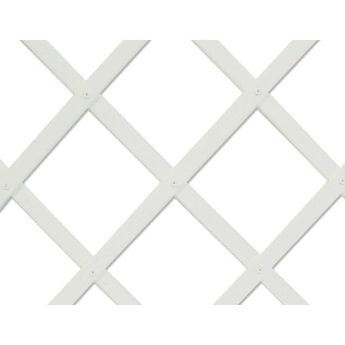 Celosia De Plastico 1 X 2 M Color Blanco Perfil De Listones 22 X 6 Mm