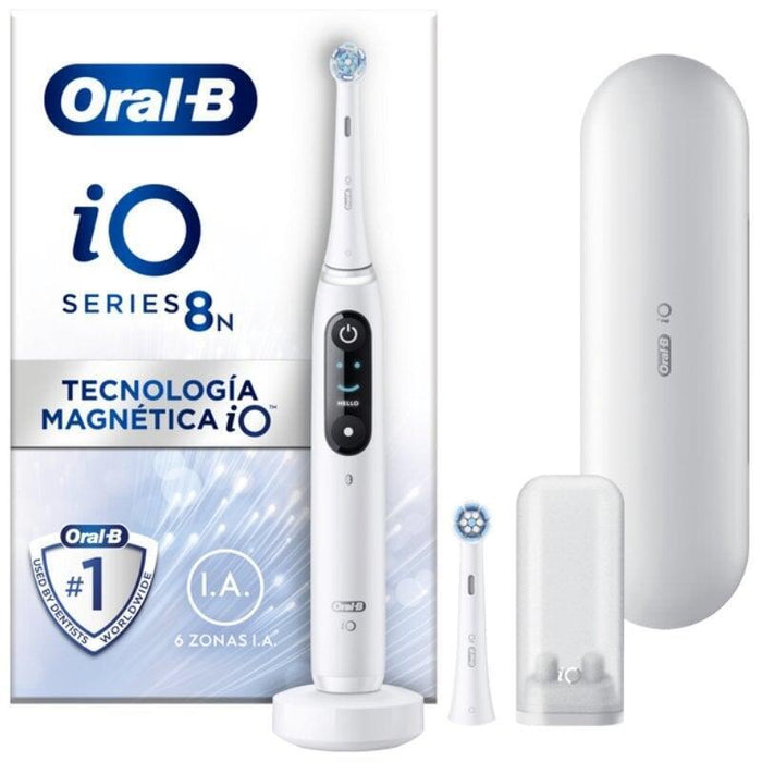 Cepillo Dental Braun Io 8n Estuche De Viaje 1 Repuesto Blanco