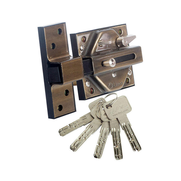 Cerrojo Alta Seguridad 7930r Acabado Bronce Ingles 97930rbi Lince