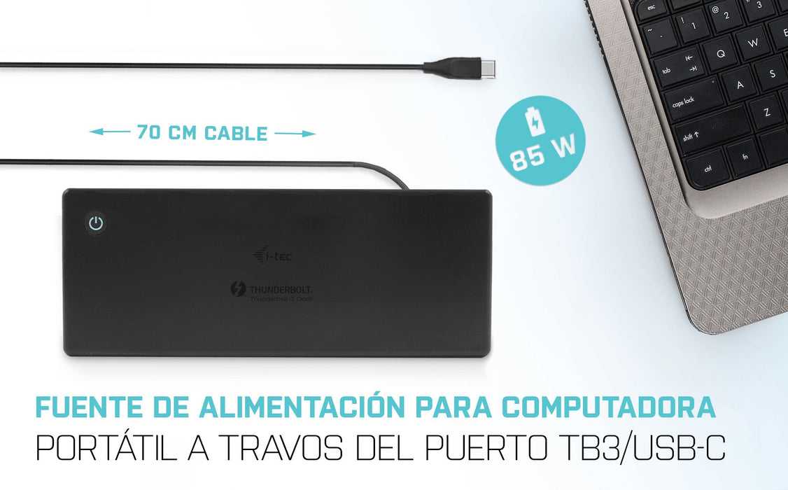EAN 8595611703096 - i-tec TB3CDUALDPDOCKPD base para portátil y replicador de puertos Alámbrico Negro imagen 11