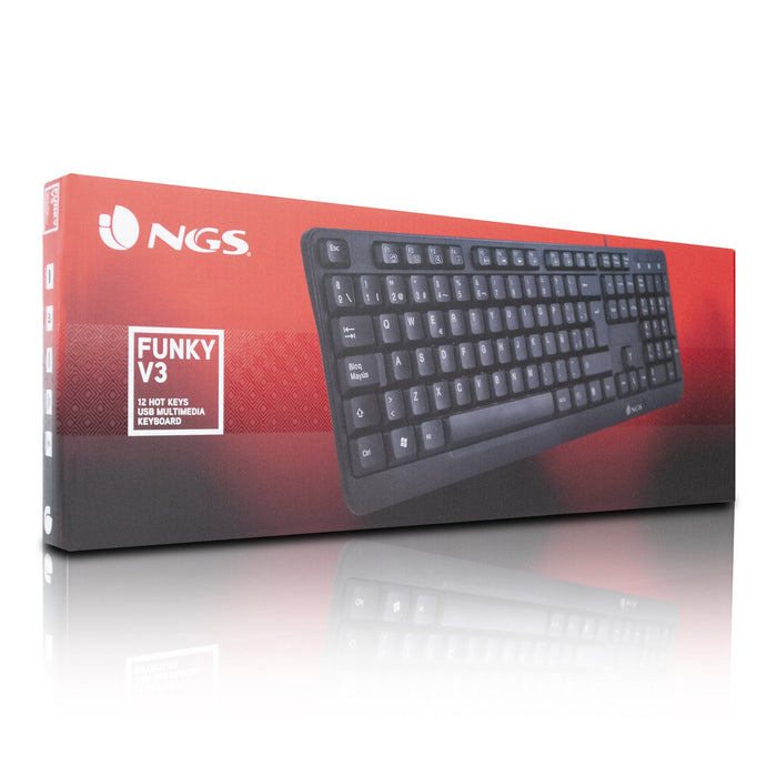 EAN 8435430618440 - NGS FunkyV3, QWERTY, PT teclado Hogar USB Portugués Negro imagen 10