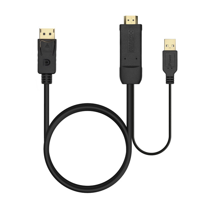 EAN 8436574707366 - AISENS A122-0641 adaptador de cable de vídeo 1,8 m HDMI tipo A (Estándar) DisplayPort + USB Type-A imagen 3