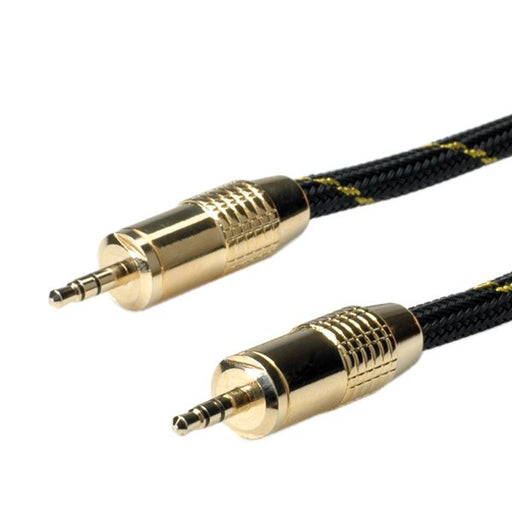 EAN 7611990112159 - ROLINE 11.09.4289 cable de audio 10 m 3,5mm Negro, Oro imagen 1