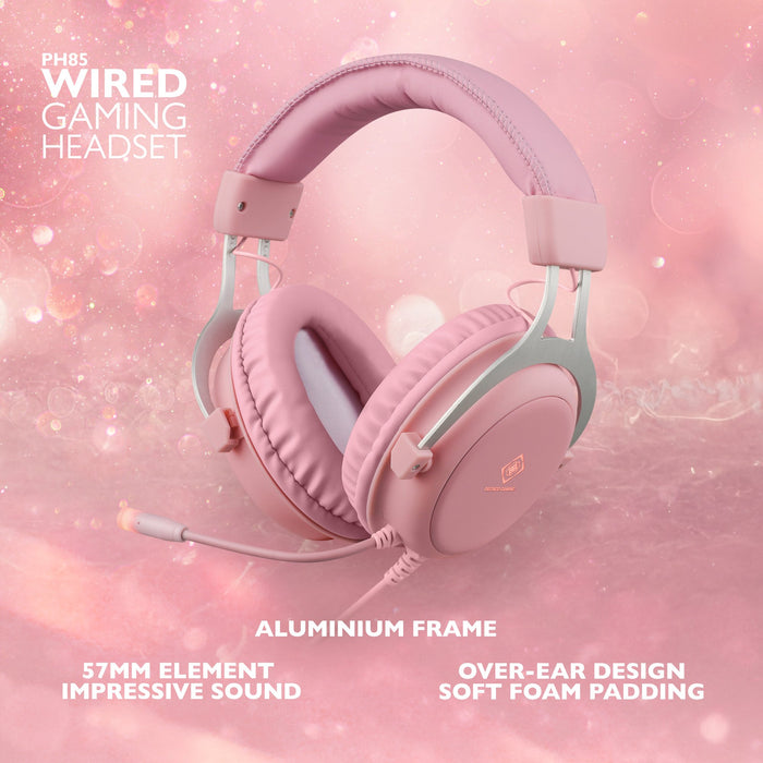 EAN 7333048057266 - Deltaco Gaming GAM-030-P auricular y casco Auriculares Alámbrico Diadema Juego USB tipo A Rosa imagen 2