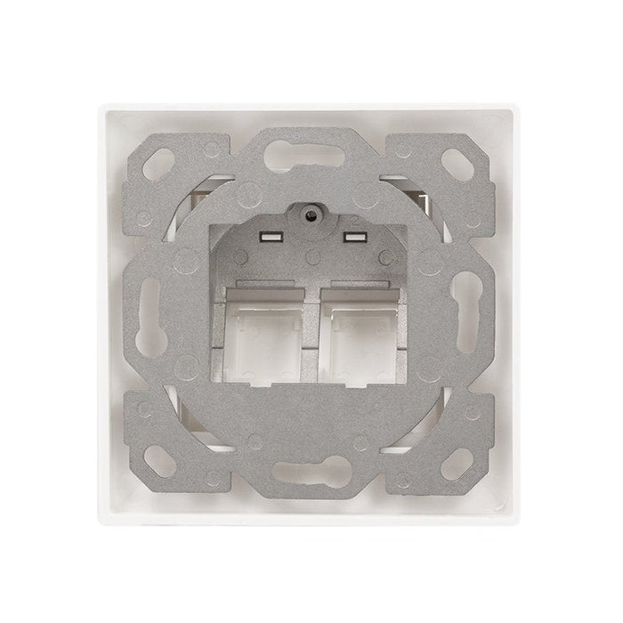 Logilink Keystone Faceplate For 2 Modules, Projecting, Up 50, Blanco Puro