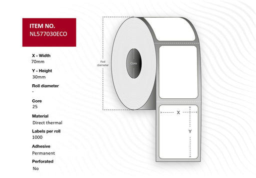 EAN 5711783201304 - Capture NL577030ECO etiqueta de impresora Blanco imagen 1