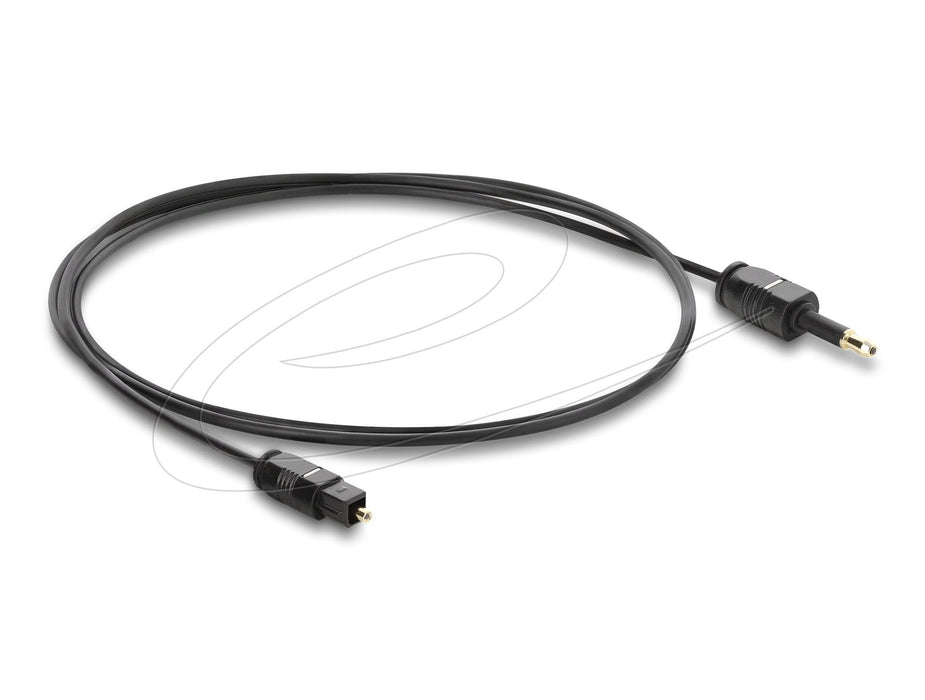 Delock Toslink Cable Mini Toslink 3,5 Mm Stecker Auf Toslink Stecker, Ø 2,2 Mm, 1 M, Schwarz