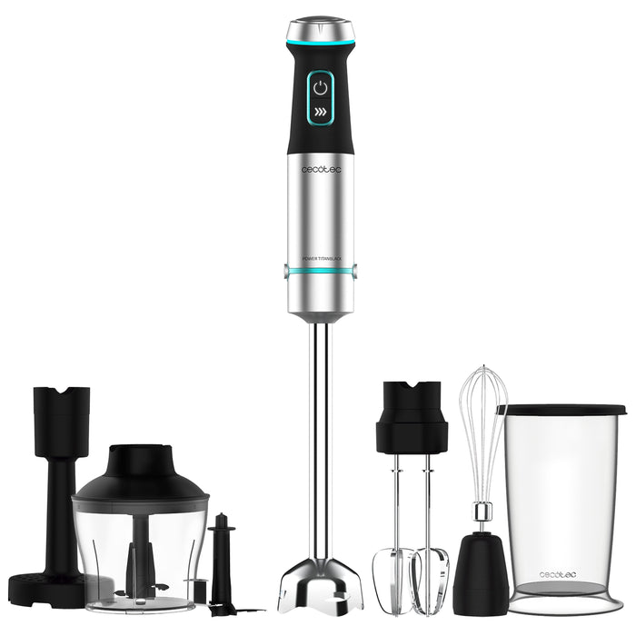 EAN 8435484042932 - Cecotec Power TitanBlack 1200 XL PerfectCream&Crush Batidora de inmersión 1200 W Negro, Verde, Acero inox imagen 2
