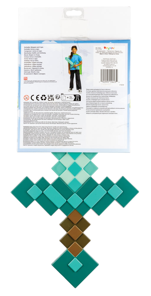 EAN 0192995156234 - Disguise Diamond Sword & Creeper Cape Armas y armadura para disfraz Niño Cualquier género imagen 2
