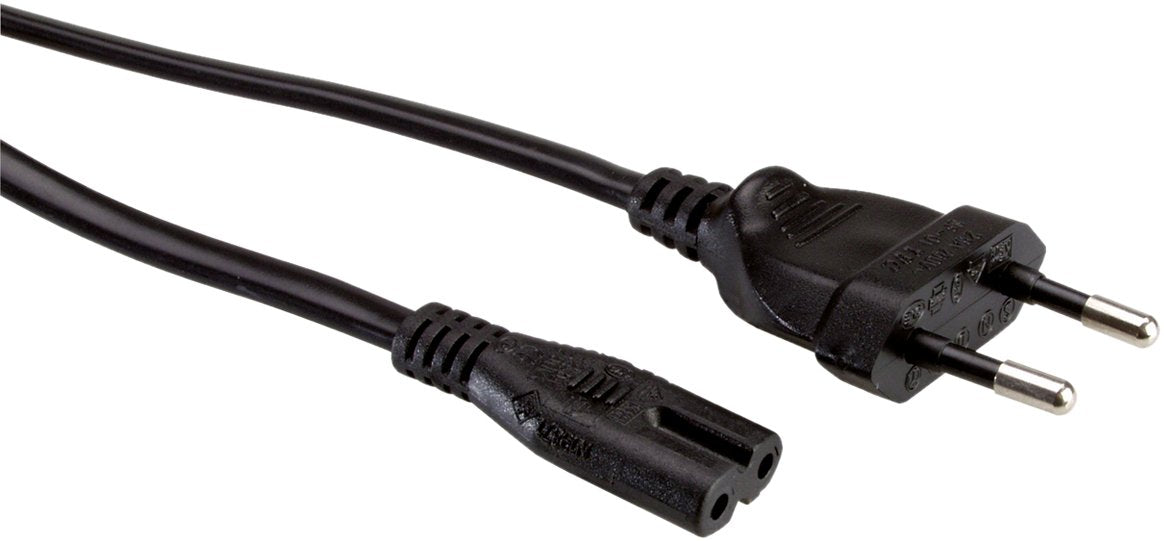 Roline Netzcable Euro-Flachstecker Auf C7, 2polig, Schwarz, 5 M