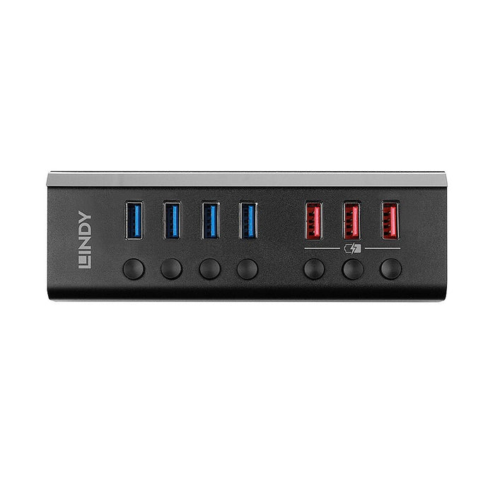 EAN 4002888433716 - Lindy 43371 hub de interfaz USB 3.2 Gen 1 (3.1 Gen 1) Type-B 5000 Mbit/s Negro imagen 1