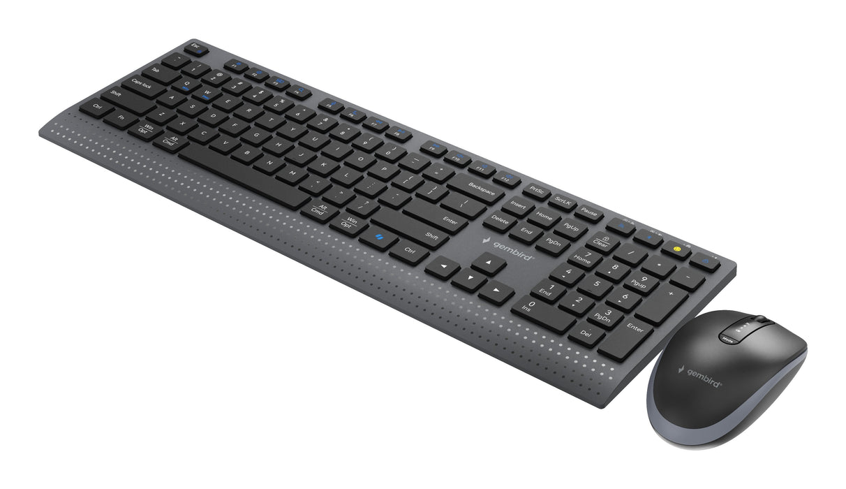 Gembird Dual-Mode Slim Wireless Desktop Set 2.4g+Bt Us Layout