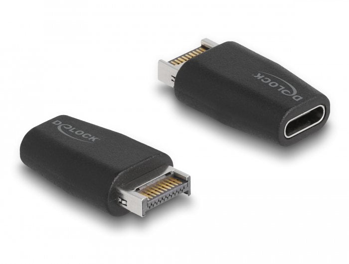 Delock Adapter Usb 10 Gbps Typ-E Key A Stecker Zu Usb Type-C Buchse Schwarz