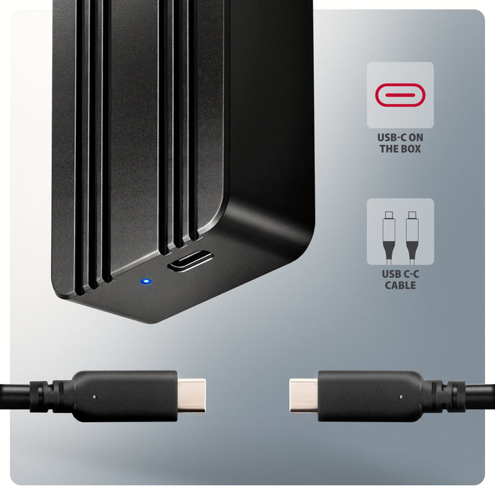 Axagon Eem2-40g Usb-C 40gbps External Enclosure For M.2 Nvme Ssd