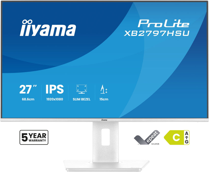 Monitor  Iiyama  27" Xb2797hsu-W1 16:9 Hdmi+Dp+2xusb-C Ips