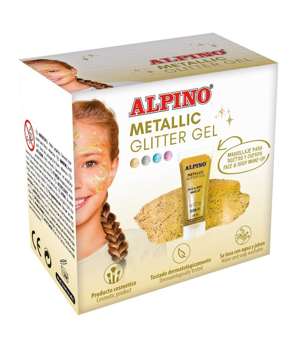 Alpino Gel Con Purpurina Metallic Glitter Oro
