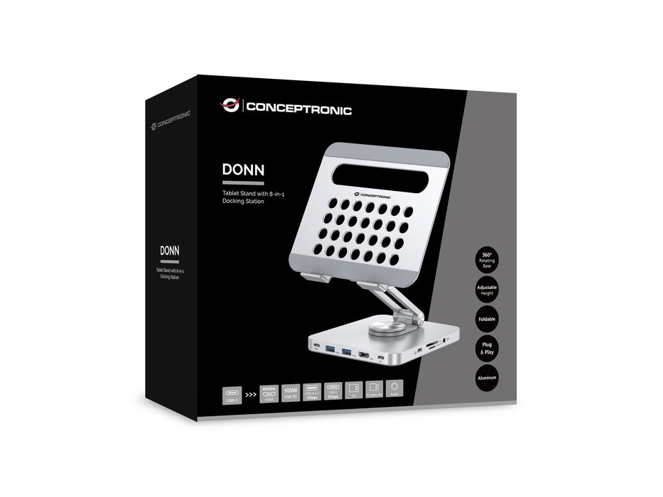 EAN 4015867236772 - Conceptronic DONN26G mueble y soporte para dispositivo multimedia Plata Tableta Carro para administración imagen 6