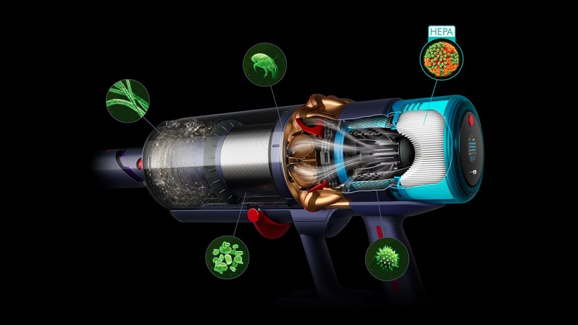 EAN 5025155081723 - Dyson Gen5detect Batería Secar HEPA Sin bolsa Azul, Cobre imagen 3