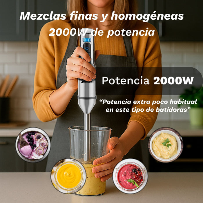 Batidora De Mano Grunkel Bm-2000extreme 2000w Capacidad 0.8l