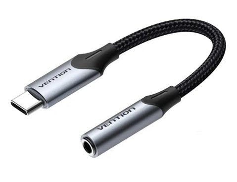 EAN 6922794751101 - Vention BGJHA cable de audio 0,1 m 3,5mm USB Tipo C Negro, Gris imagen 1