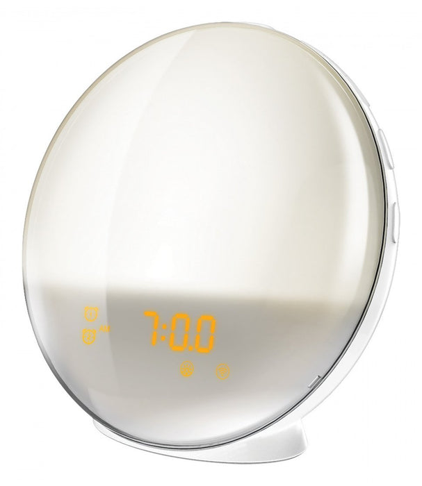 Despertador Inteligente Con Lámpara Rgb Muvit Io Miolamp005 Radio Fm Blanco