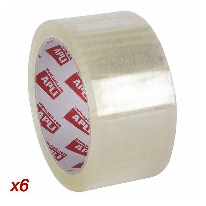 Cinta Adhesiva De Embalaje Transparente Apli 11592 4.8cm X 66m 6 Unidades