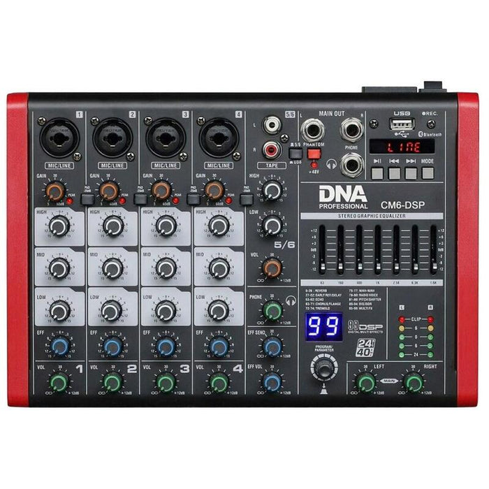 Cm6-Dsp - Mikser Audio Z Usb, Mp3, Bluetooth, Phantom