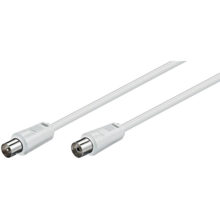 Coax M-F 1.5m White 75 Ohm Double Shielded