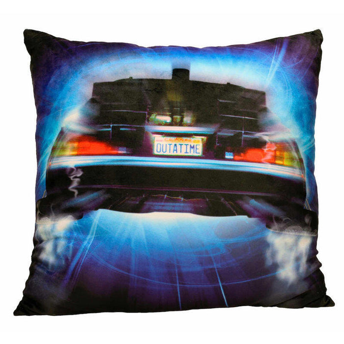Cojin Cuadrado 45x45cm Envasado Vacio Delorean Roads Regreso Al Futuro