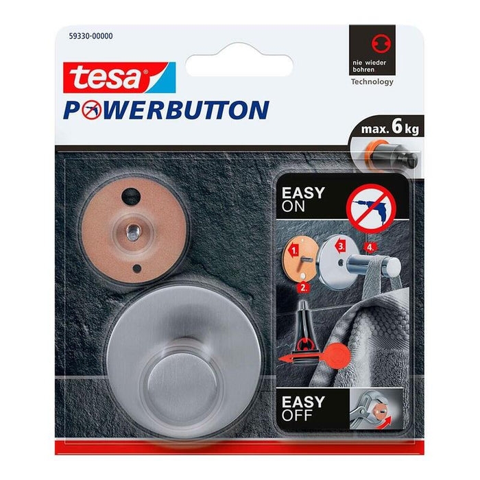 Colgador Powerbutton Classic Round, Acero Inoxidable