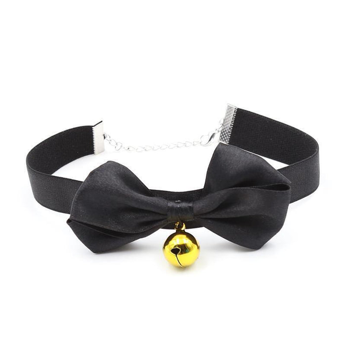 Collar Con Lazo Y Cascabel 29 Cm Negro M