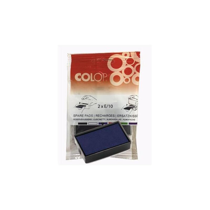Colop Almohadilla E/10 Azul Blister -2u-