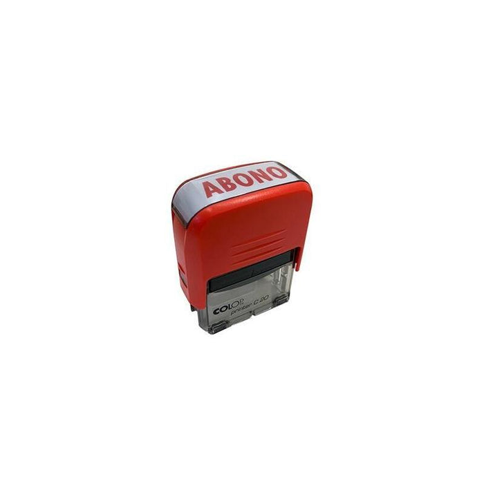 Colop Sello Printer C20 Formula " Abono " Almohadilla E/20 14x38mm Rojo