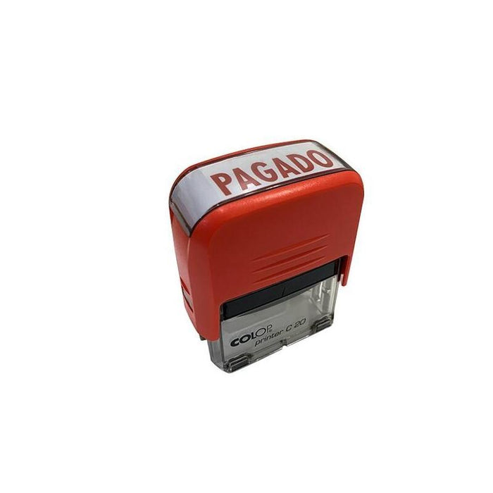 Colop Sello Printer C20 Formula " Pagado " Almohadilla E/20 14x38mm Rojo