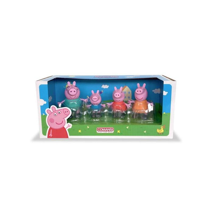 Comansi Set Peppa Pig Family 4 Figuras - Diseño Infantil - Regalo Niños - Peppa Pig, George, Mommy Pig Y Daddy Pig