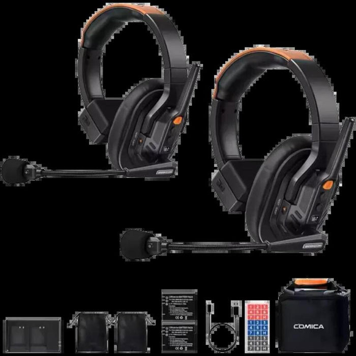 Comica Seekcom S1 Sistema Intercom Con Micrófono Inalámbrico Y Auricular Profesional (Pack2)