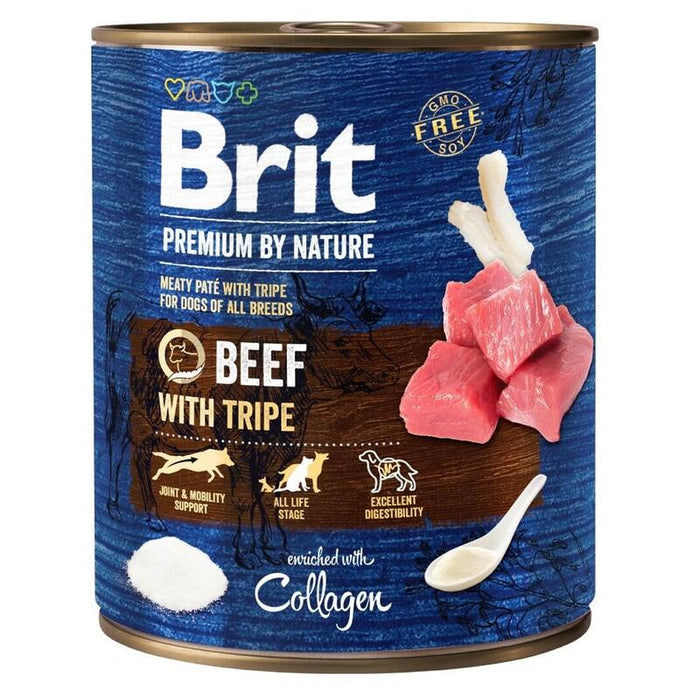 Comida Húmeda Para Perros Brit Premium By Nature Beef With Tripe  800 G