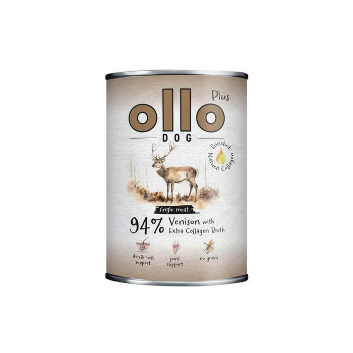 Comida Húmeda Para Perros Ollo Plus Collagen Mono Deer  800g