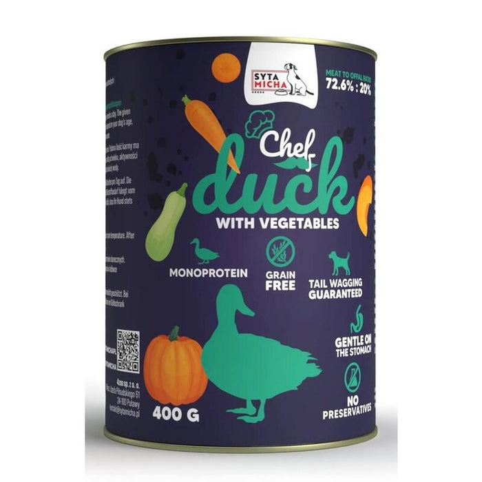 Comida Húmeda Para Perros Syta Micha Chef Duck With Vegetables  400g